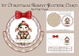 1st Christmas Bunny Rocker Card