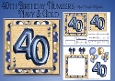 Milestone Birthday Navy & Gold 40th