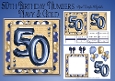 Milestone Birthday Navy & Gold 50th