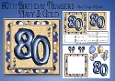 Milestone Birthday Navy & Gold 80th