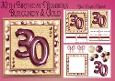 Milestone Birthday Burgundy & Gold 30th