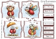 Cute Ladybird Toppers & Sentiments Kit 1