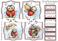Cute Ladybird Toppers & Sentiments Kit 3