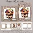 Fruity Cupcakes 12 Mini Kit 5x7 & 6x6 Cards