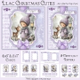 Christmas Lilac Cuties 8 Toppers Kit 5x7
