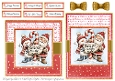 Cute Santa and Snowman 1 Card Fronts & Sentiments - 6x6 & 5x7
