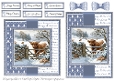 Highland Cow & Robin 4 Card Fronts & Sentiments - 6x6 & 5x7