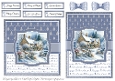 Christmas Cottage 3 Card Fronts & Sentiments - 6x6 & 5x7