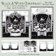 Black & White Santa Mini Kit 1 6x6 & 5x7 Cards