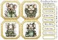 Cute Mices Toppers & Sentiments 1