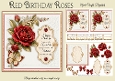 Red Birthday Roses Card Base & Topper Kit