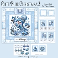 Cute Blue Christmas 3 6x6 Mini Kit