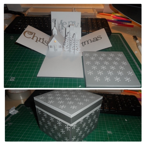 3d christmas scene box..exact size for tealights