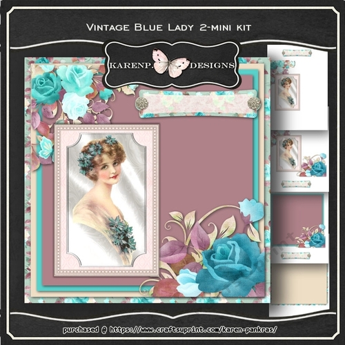 Vintage Blue Lady2