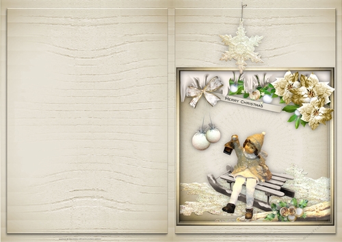 Christmas Kid On Sled