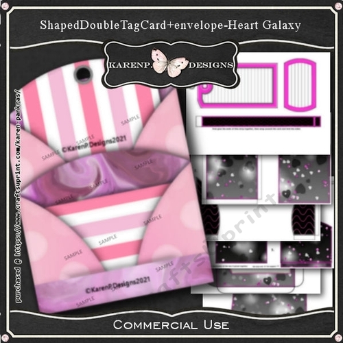 KPD202101c038-ShapedDoubleTagCard -HeartGalaxy