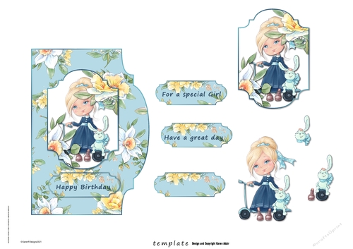 KPD202101c066-ElegantShapedCardFront-SpringGirl1