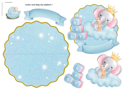 20212712-WobbleCard BabyBoyElephant 1