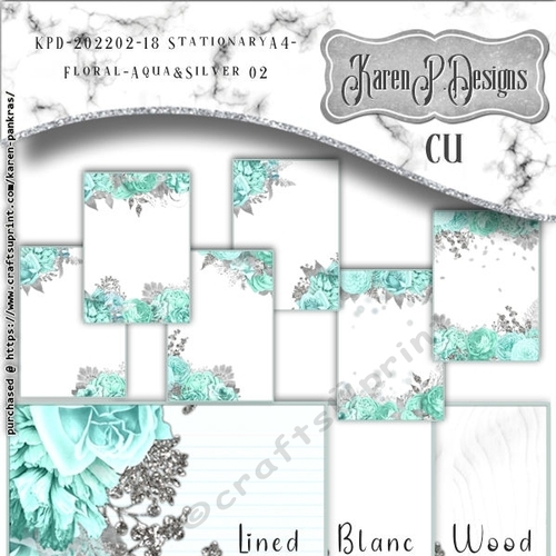 KPD-202202-18StationaryA4-Floral-Aqua&Silver02
