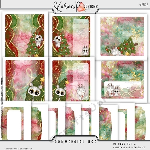 KPD-DLcardSet-ChristmasCat+Envelopes