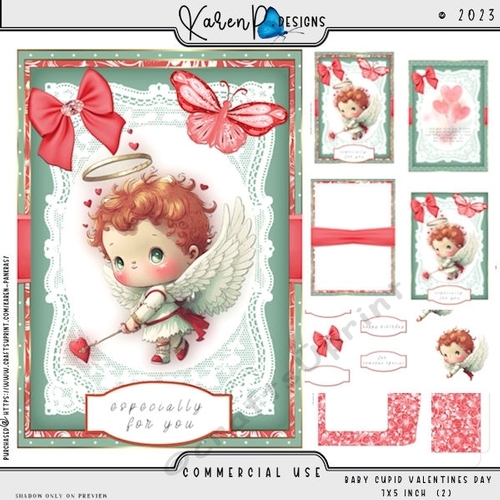 KPD23-Baby Cupid Valentines Day 7x5 inch  (2)
