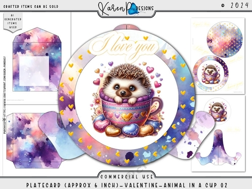 PlateCard-Valentine-Animal in a cup 02