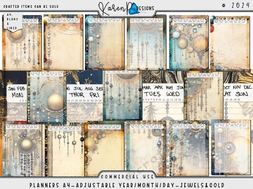 A4-Planners Adjustable_Year, Month, Day-CU24