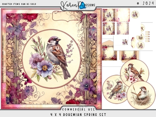 4x4 Bohemian Floral Set