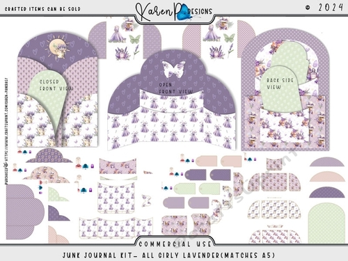 Junk Journal Kit- All Girly Lavender
