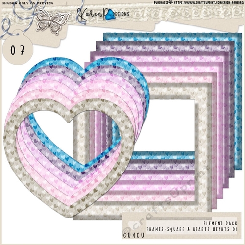 EP 07-Frames-Square & Heart with hearts 01