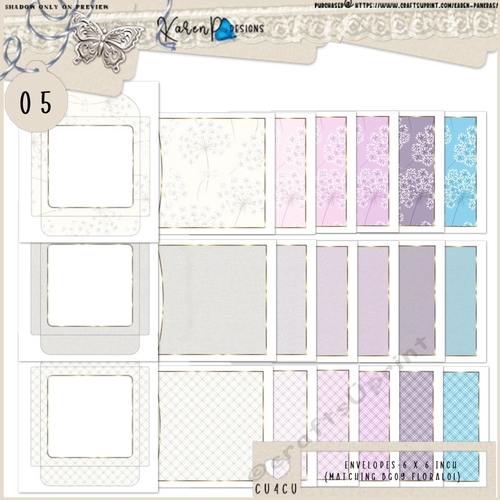 ENV 05 - 6 x 6inch-{matching BG09 FLoral01}