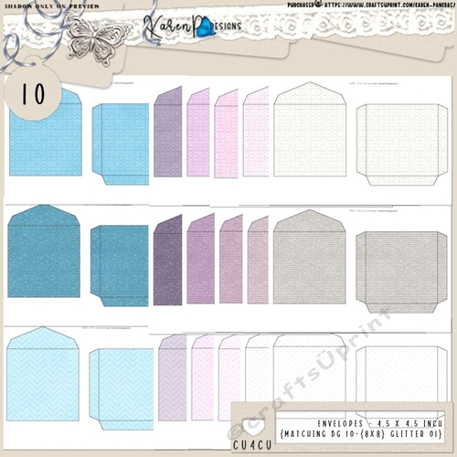 ENV 10-4.5 x 4.5inch-{matching BG 10-{8x8} Glitter 01}