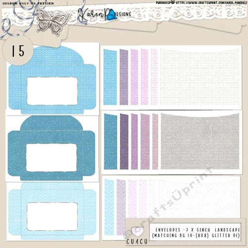ENV 15-7 x 5inch  landscape-{matching BG 10-{8x8} Glitter 01}