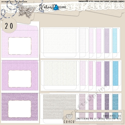 ENV 20-A5-{matching BG 11-{8x8} Glitter 02}