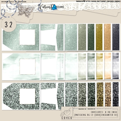 ENV 32-8 x8inch-{matching BG 12-{8x8} Enchanted 01}