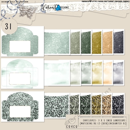 ENV 31-7 x 5inch landscape-{matching BG 12-{8x8} Enchanted 01}