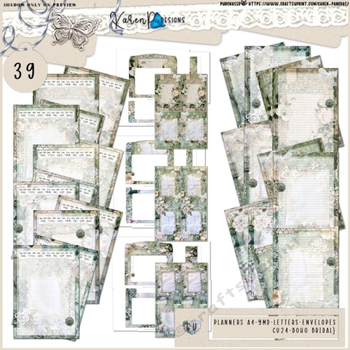 Planners A4-YMD letters-envelopes-CU24-Boho Bridal