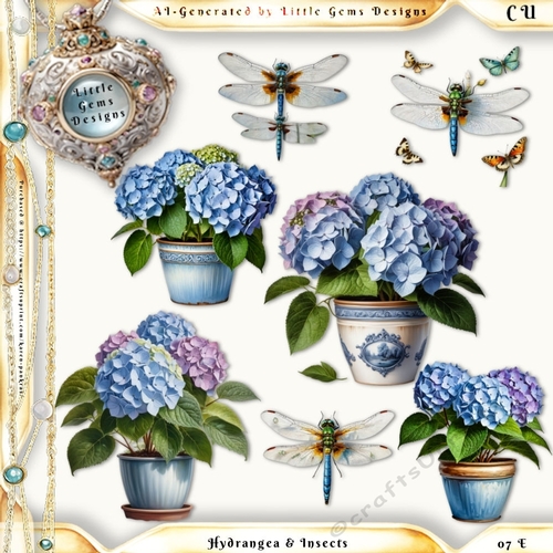 LGDcu24(AI)-Hydrangea & Insects