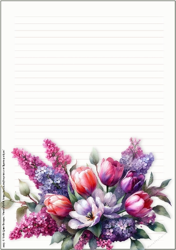 LGD25-CU Stationary - Birth Month Flowers 12