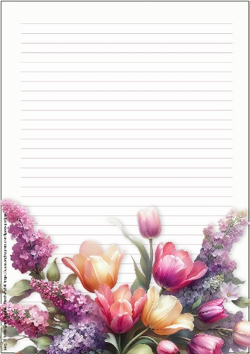 LGD25-CU Stationary - Birth Month Flowers 1