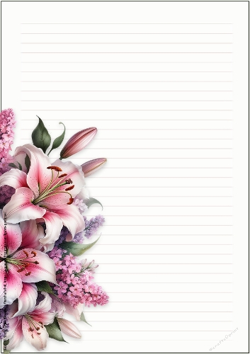 LGD25-CU Stationary - Birth Month Flowers 2