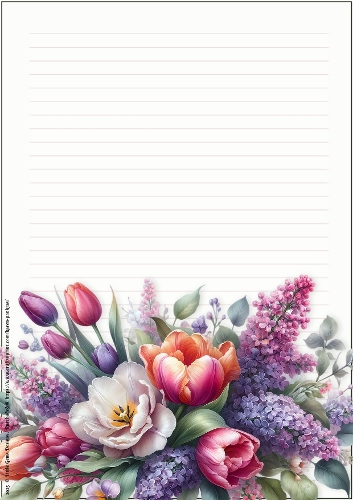 LGD25-CU Stationary - Birth Month Flowers 3