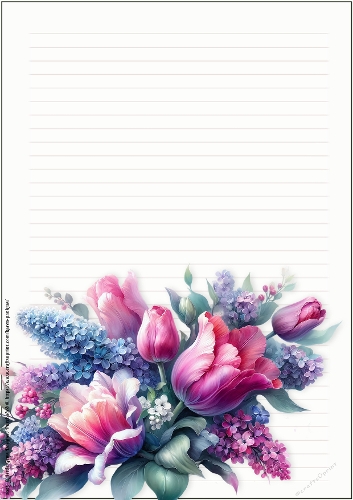 LGD25-CU Stationary - Birth Month Flowers 4