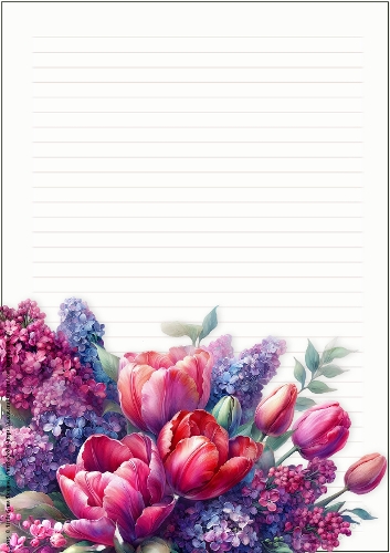 LGD25-CU Stationary - Birth Month Flowers 6