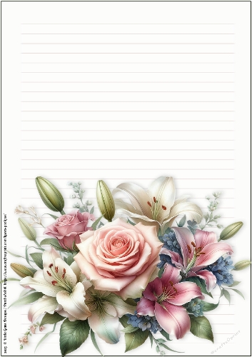 LGD25-CU Stationary - Birth Month Flowers 15