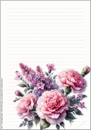 LGD25-CU Stationary - Birth Month Flowers 18