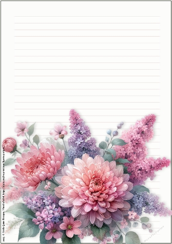 LGD25-CU Stationary - Birth Month Flowers 19