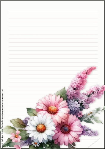 LGD25-CU Stationary - Birth Month Flowers 21