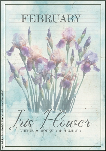 LGD25-CU Stationary - February Iris Flower