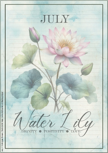 LGD25-CU Stationary - July Water Lilly